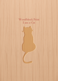 Woodblock Print Cat 22