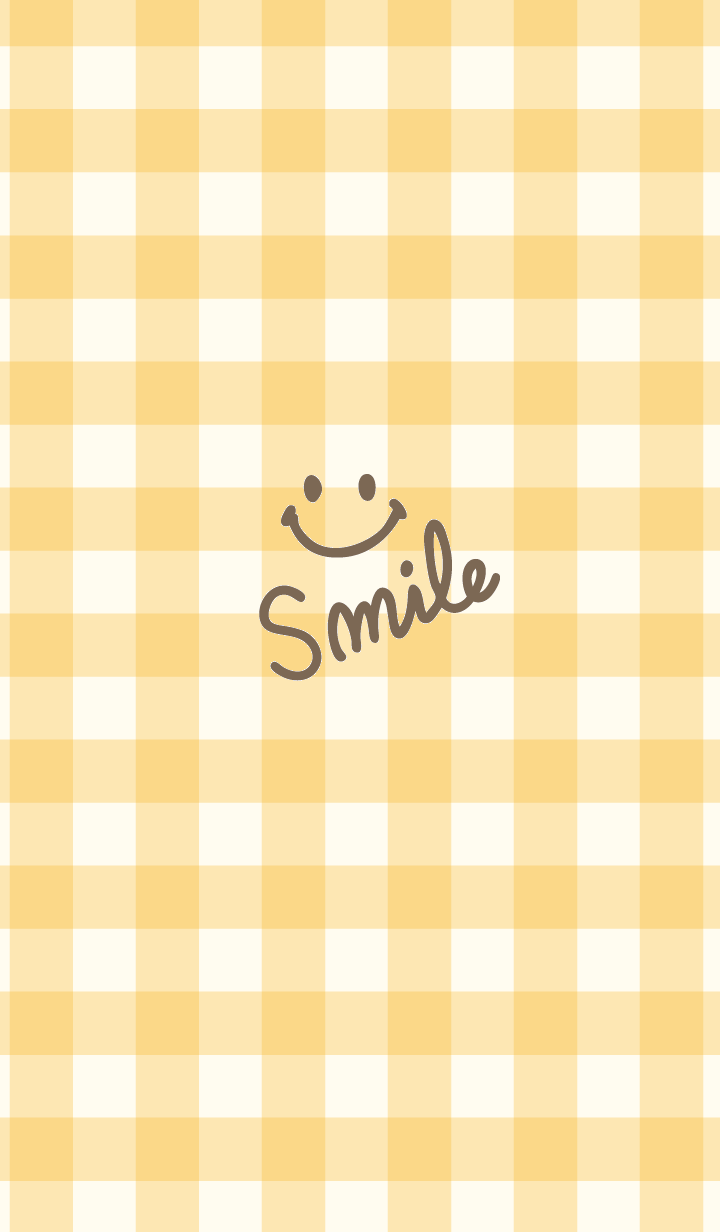 Orange gingham check - smile7-