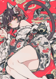 可愛和服小貓娘