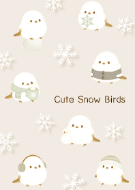 beige Long-tailed Tit in Winter 03_2