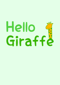 Hello Giraffe green 12