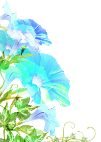 Emerald-colored morning glory.