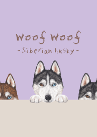 Woof Woof -Siberian husky- LAVENDER