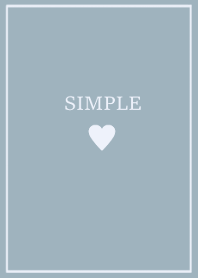 SIMPLE HEART =milkyblue beige=