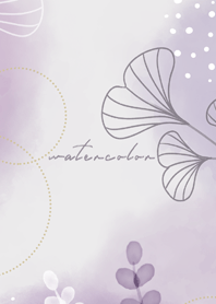 【簡約系列】水彩與手繪花草：乾燥薰衣草色