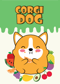 Corgi Dog And Fruit Theme