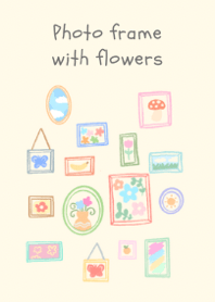 Photo frame with flowers