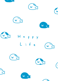 5 seals /white blue yellow