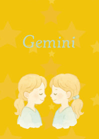 Cute Gemini on yellow