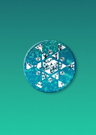 Lucky crystal button light blue