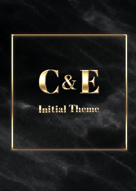 [ C&E ]  Initial Theme Gold Black