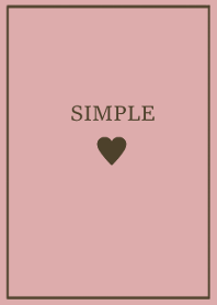 SIMPLE HEART =brown pinkbeige=