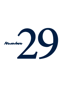 Number 29 White X Dark Navy