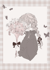 A girl holding a gentle bouquet8.