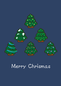 Cute Christmas tree(Navy blue)
