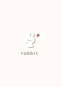 Rabbits5 Strawberry - Beige