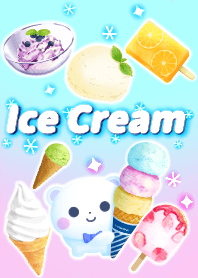 Assortment of ice cream