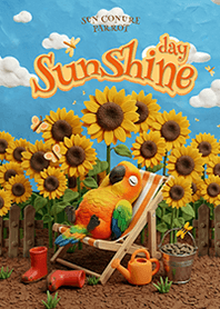 Sun Conure Parrot : Sunshine day