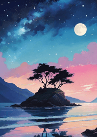 Starry sky by the sea 801061