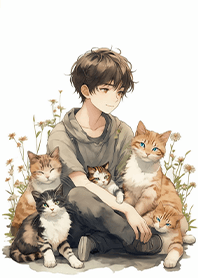 Healing-Cat Friends เด็กชายและแมว5