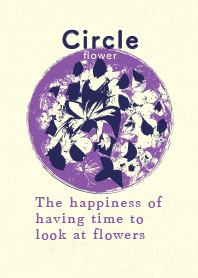 Circle flower Purple navy