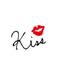Kiss-white x red-