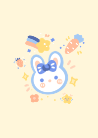 Pastel Night with Bunnies and Flowers