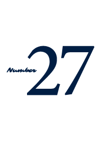 Number 27 White X Dark Navy