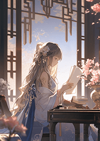 絕美的古代看書美女❤