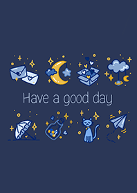 Have a nice day. Minimalist Blue.