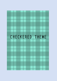 MINT GREEN CHECKERED THEME/BLUE GRAY