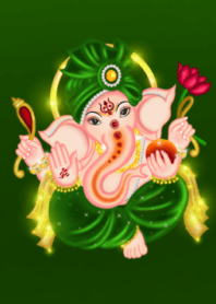 พระพิฆเนศ เทพเจ้าแห่งความสำเร็จ(สีเขียว)