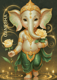 Green Ganesha=Wealth And Rich Theme(JP)