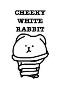 Cheeky white rabbit