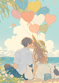 ⭐️熱戀情侶與可愛貓咪❤️