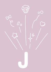 Initial J and dull pink