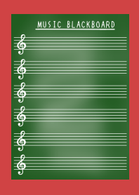 MUSIC BLACKBOARD-RED-BEIGE