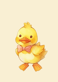 Kawaii duck (light yellow)