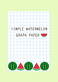 WATERMELON GRAPH PAPER/YELLOW GREEN