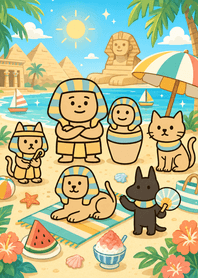 Egyptian Gods Summer Vacation