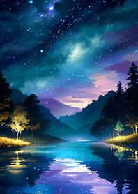 Beautiful starry night view#2001