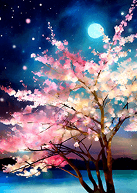 美しい夜桜の着せかえ#2981