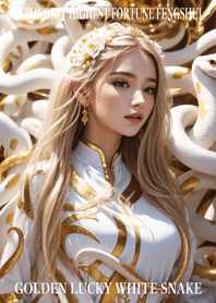 Golden Lucky White Snake 54
