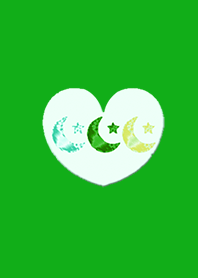 Jewelry Green Moon Heart 3