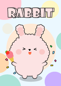 Color Cute Pink  Rabbit  FuFu Theme