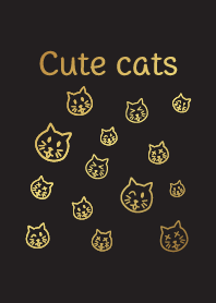 cute cats drawing GOLD
