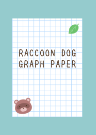 RACCOON DOG GRAPH PAPERj-DUSTY MINTGREEN