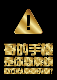 哥的手機 是你想解鎖 就可以解鎖的嗎? 黑金