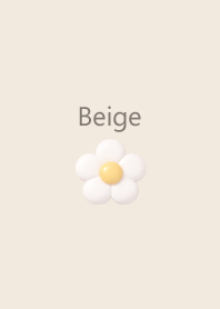 Puffy White Flower 3 | Beige