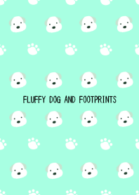 FLUFFY DOG AND FOOTPRINTS/NEON LIGHT BL